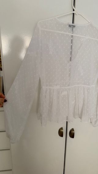 Blusa Zara transparente blanca talla única