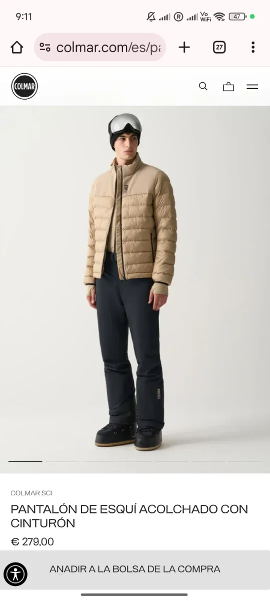 Pantalón de esquí Colmar acolchado