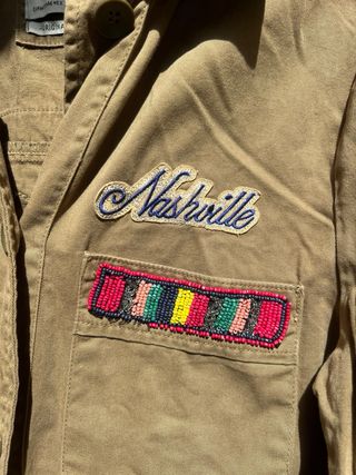 Sobrecamisa Bershka verde militar M