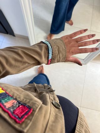 Sobrecamisa Bershka verde militar M