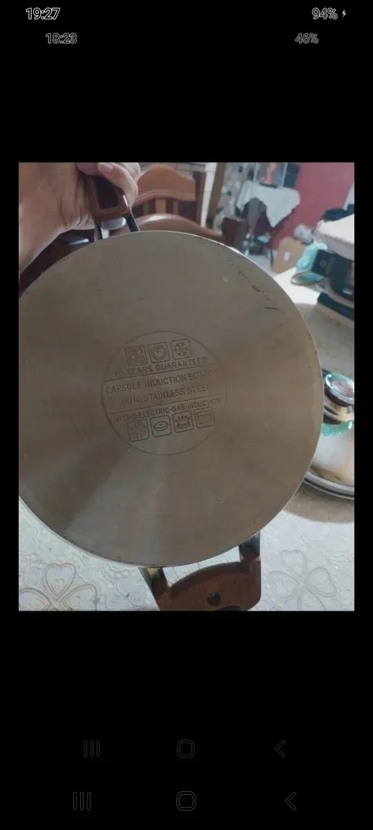 Padella in acciaio con coperchio,induzione