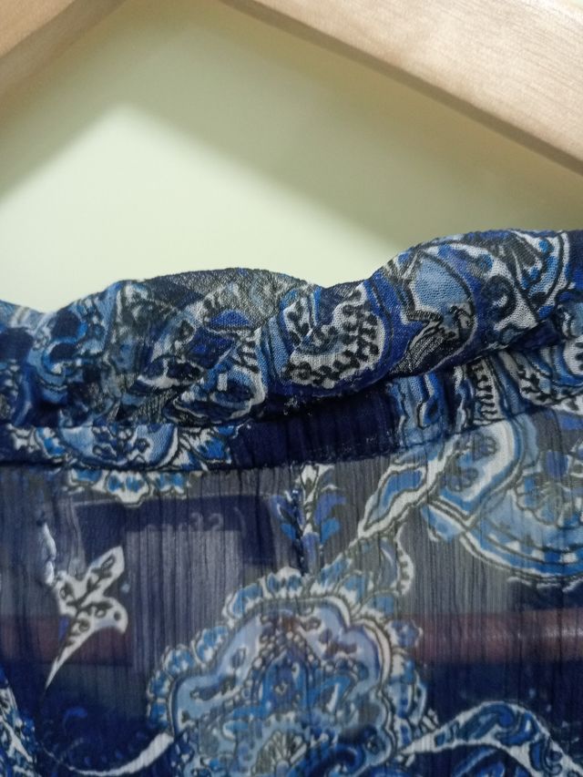 Blusón gasa Sfera estampado paisley azul M