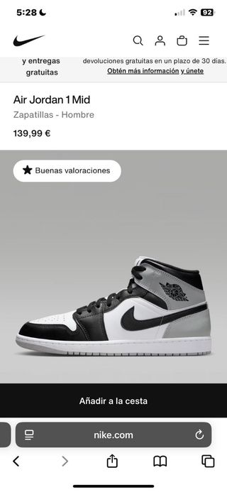 Nike Air Jordan 1 Mid Zapatillas Hombre