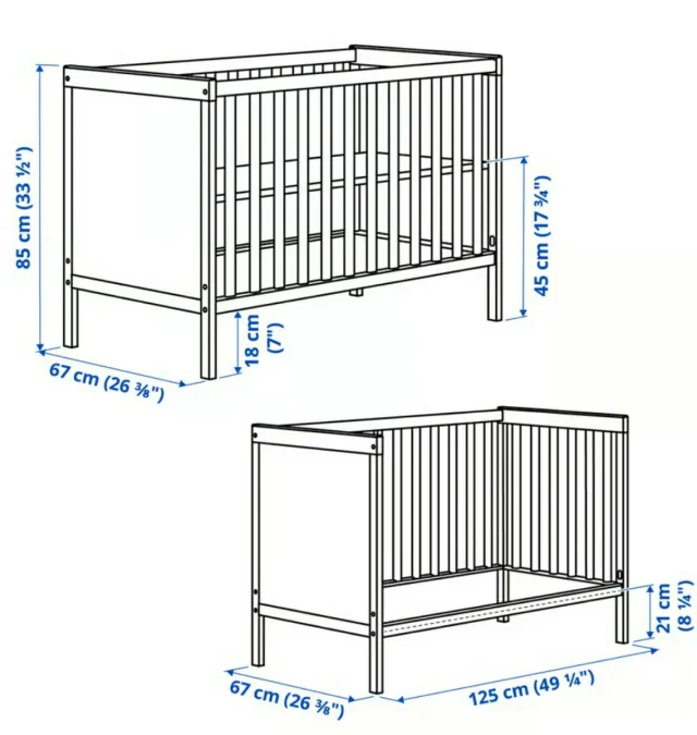 Cuna de bebé blanca