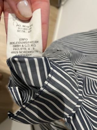 Camisa ERFO rayas blanco y negro