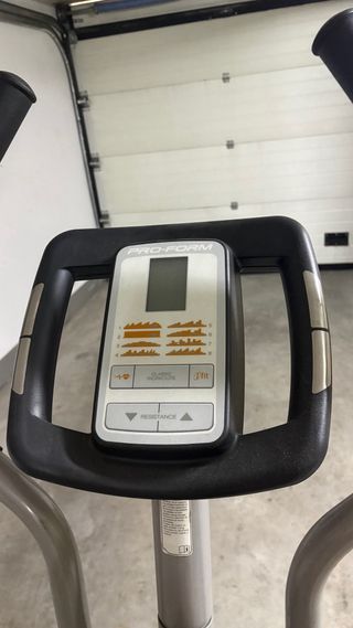 Bicicleta Elíptica Gris y Naranja