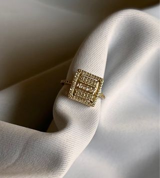 Anillo Oro Laminado 18k Circonitas Ajustable