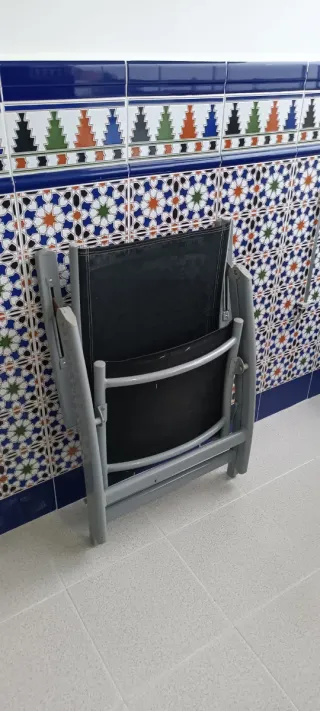 Conjunto 4 sillas de terraza aluminio