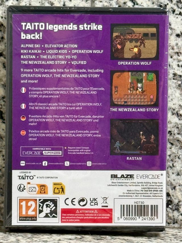 PRECINTADO Cartucho Evercade Taito Arcade 2