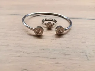 Conjunto Pulsera y Anillo Acero Inoxidable