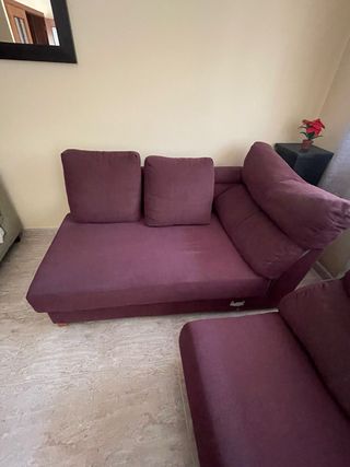 Sofá Chaiselongue Morado Tela