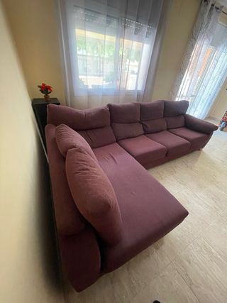 Sofá Chaiselongue Morado Tela