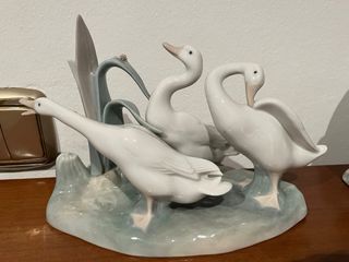 Figura porcelana Lladró Grupo de patos