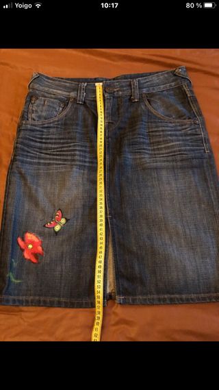 Falda vaquera Pepe Jeans con flores