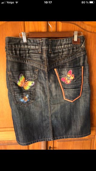 Falda vaquera Pepe Jeans con flores