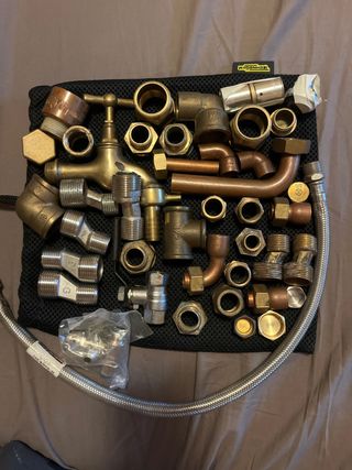 Lote Accesorios Fontanería Cobre y Latón