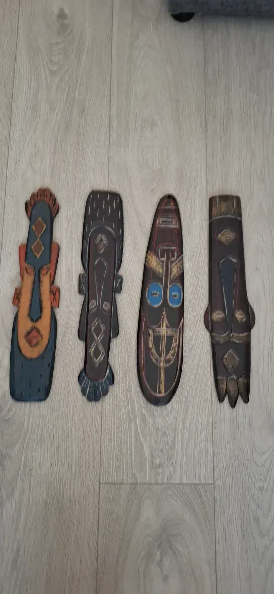 Máscaras africanas decorativas de madera,cuadros