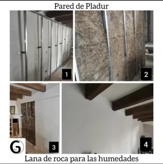 Yeso paredes y techos.