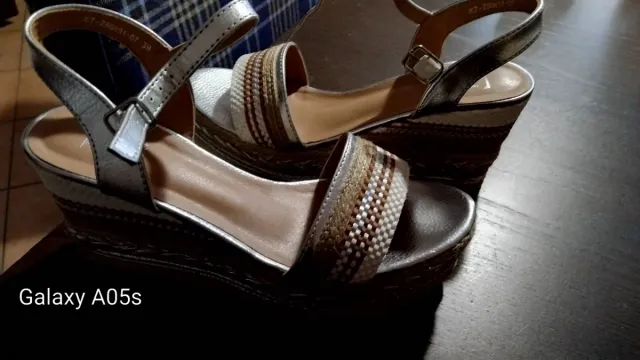 Sandali donna oro multicolor taglia 