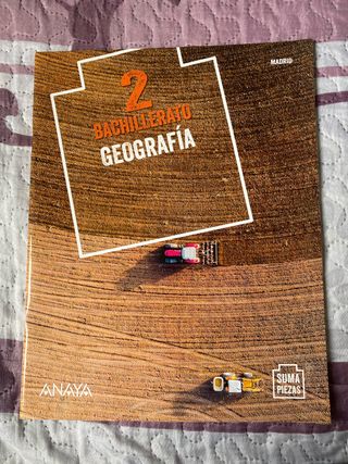 Libro de geografía de 2 de bachillerato. Anaya.