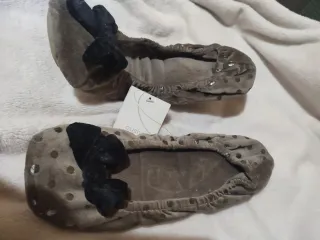 Bailarinas grises con lunares Talla M