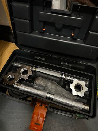 Kit Mancuernas Pesas Discos Barra