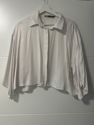 Blusa Zara Talla Única Blanca Elegante