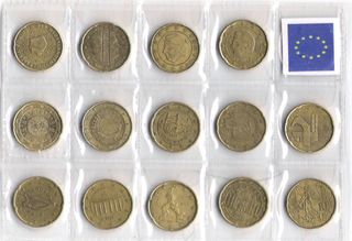 Monedas 20 céntimos Europa (varios países)