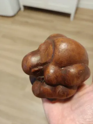 Estatua Buda Llorón Madera Tallada