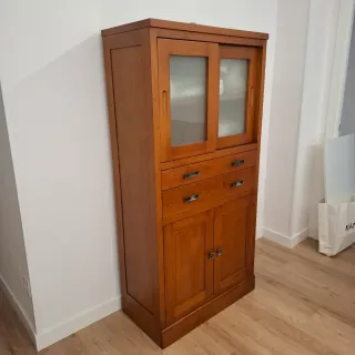 Alacena Cerezo Macizo con Puertas Correderas