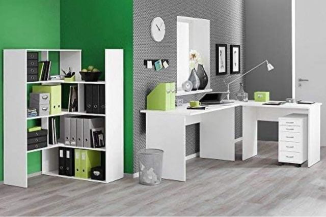 Cassettiera bianca con ruote - 5 cassetti