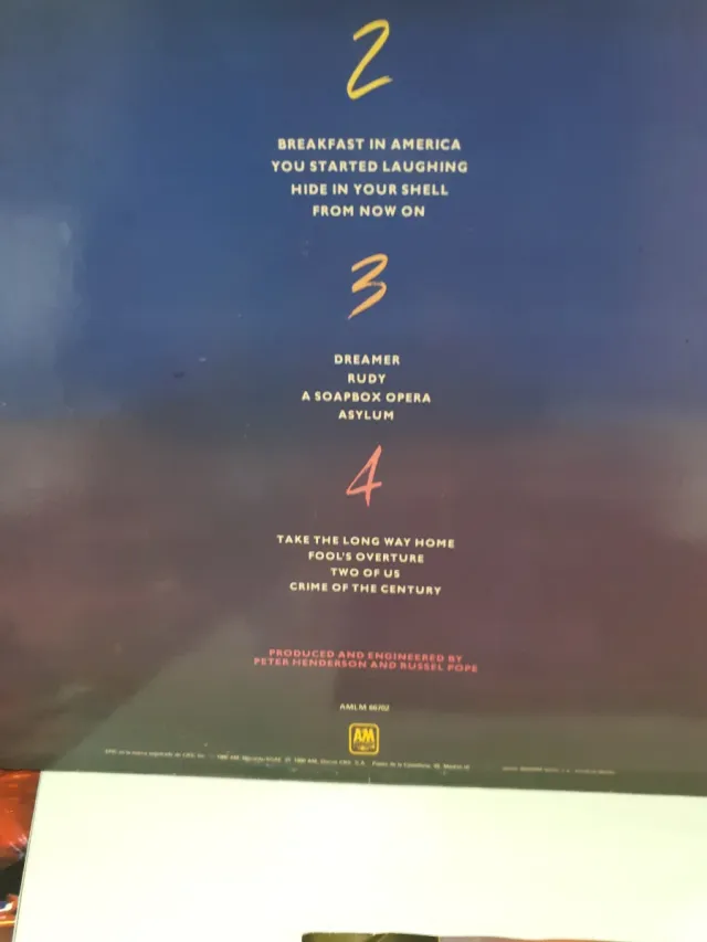 2 LPs Supertramp Paris 1980 AM EPIC