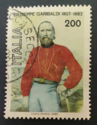 Francobollo Italia Garibaldi 1982 200L
