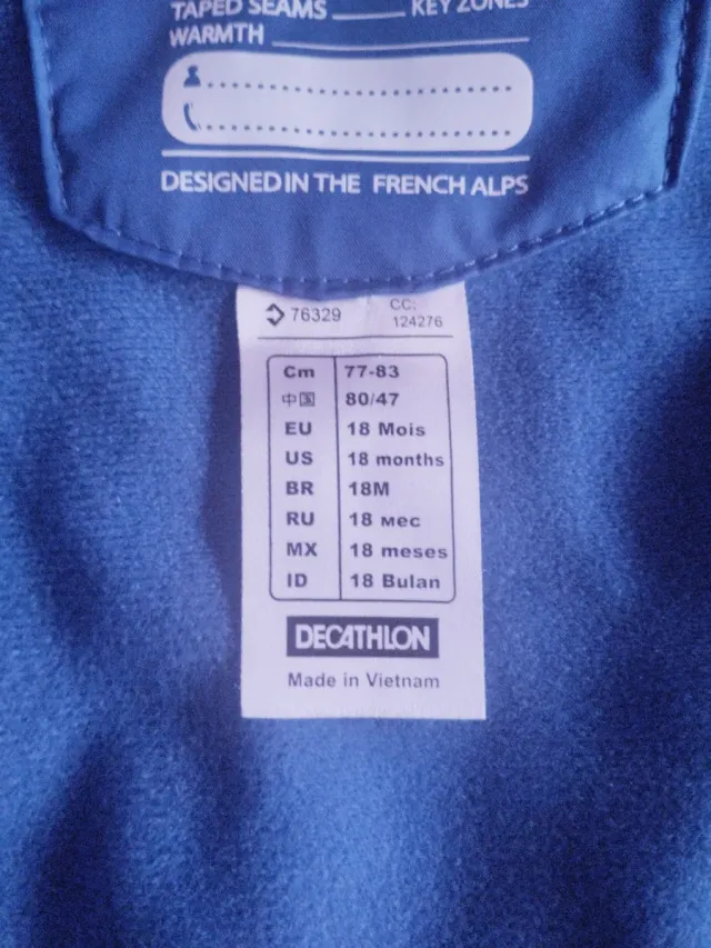 Peto de nieve Decathlon 18 meses