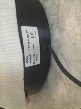 Lámpara de diseño tela papel