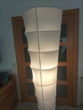 Lámpara de diseño tela papel