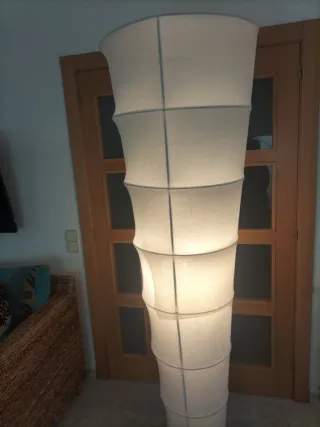 Lámpara de diseño tela papel