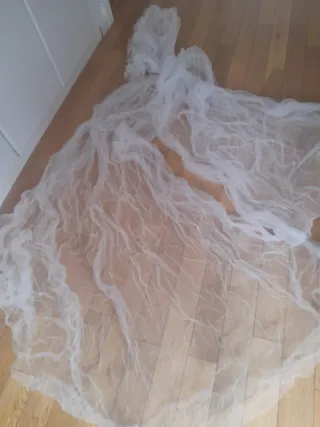 VELO NOVIA TUL BLANCO ANTIGUO 