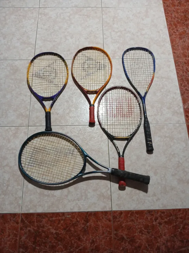 Lote 5 Raquetas Tenis/Squash