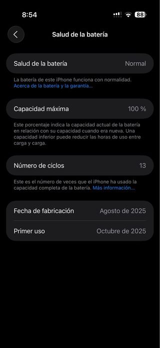 iPhone Air 256GB Blanco 13Ciclos deCarga Factura
