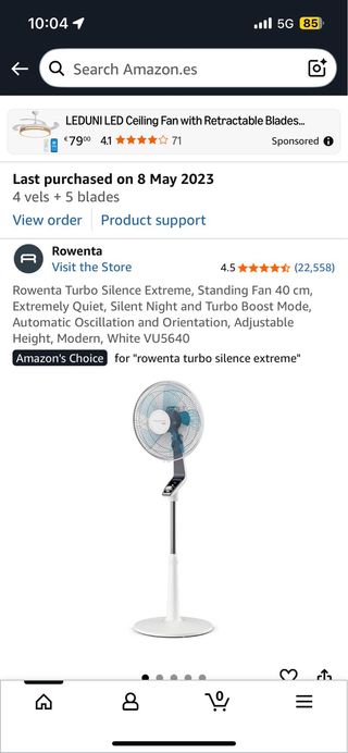Ventilador Rowenta Turbo Silence 40cm