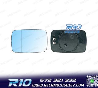 CRISTAL ESPEJO BASE IZQUIERDO BMW SERIE 3 E46 4P 98-05 AZUL