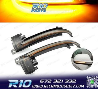 INTERMITENTES ESPEJO PARA AUDI A3 A4 A5 A6 Q3 LED NEGRO AHUM