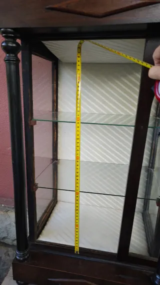 Hornacina Vitrina Vintage Madera y Cristal