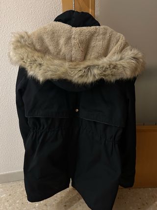 Parka mujer capucha forro pelo Talla L