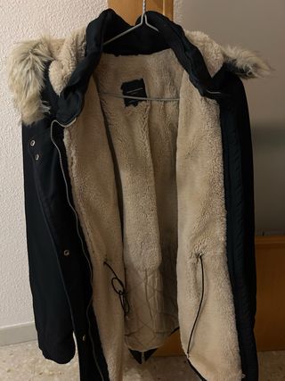 Parka mujer capucha forro pelo Talla L