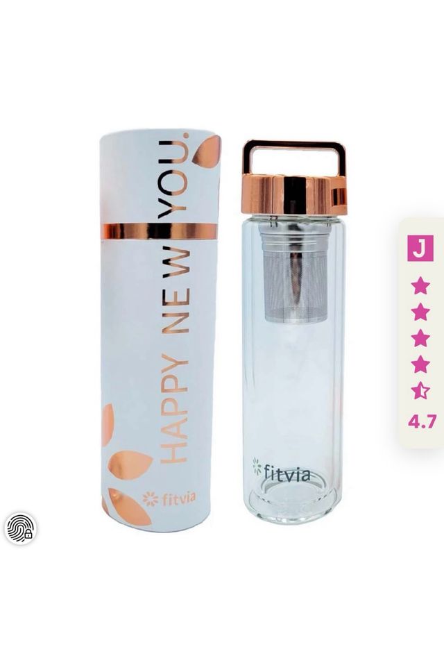 Borraccia termica in vetro tisaniera idea regalo