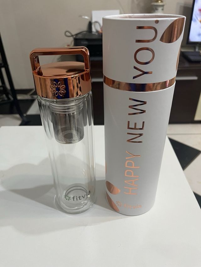 Borraccia termica in vetro tisaniera idea regalo