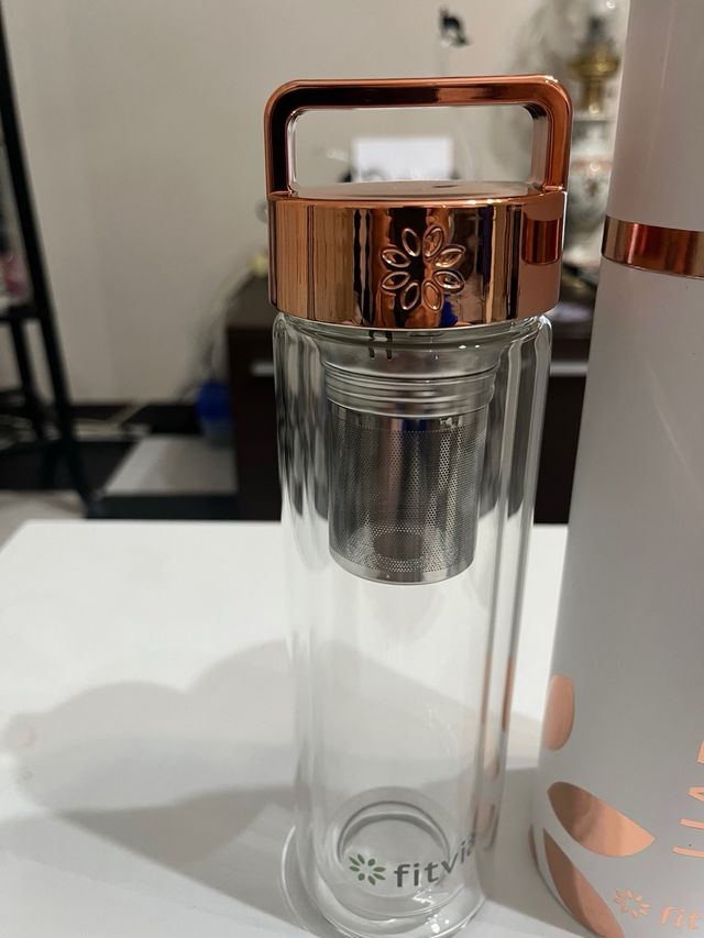 Borraccia termica in vetro tisaniera idea regalo