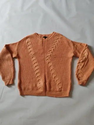 Jersey Massimo Dutti Naranja Trenzado